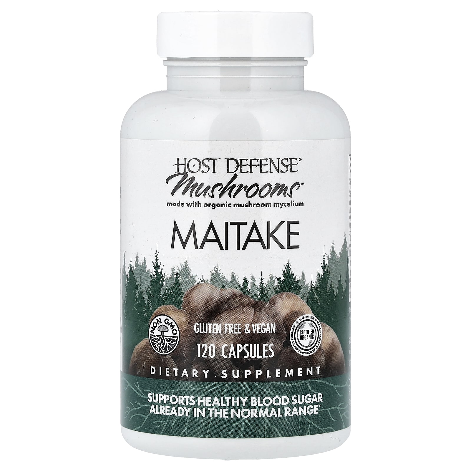Грибной комплекс Host Defense™, оттенок Maitake, 0.5 г, 120 капсул