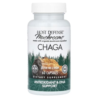 Грибной комплекс Host Defense™, оттенок Chaga, 0.5 г, 60 капсул