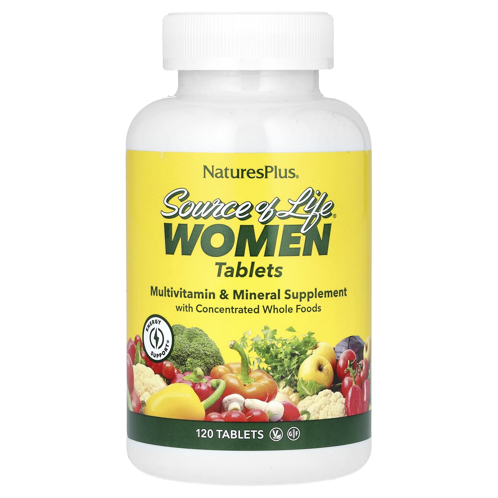 Мультивитаминно-минеральный комплекс NaturesPlus Source of Life® Women Supplement with Concentrated Whole Foods, 120 таблеток