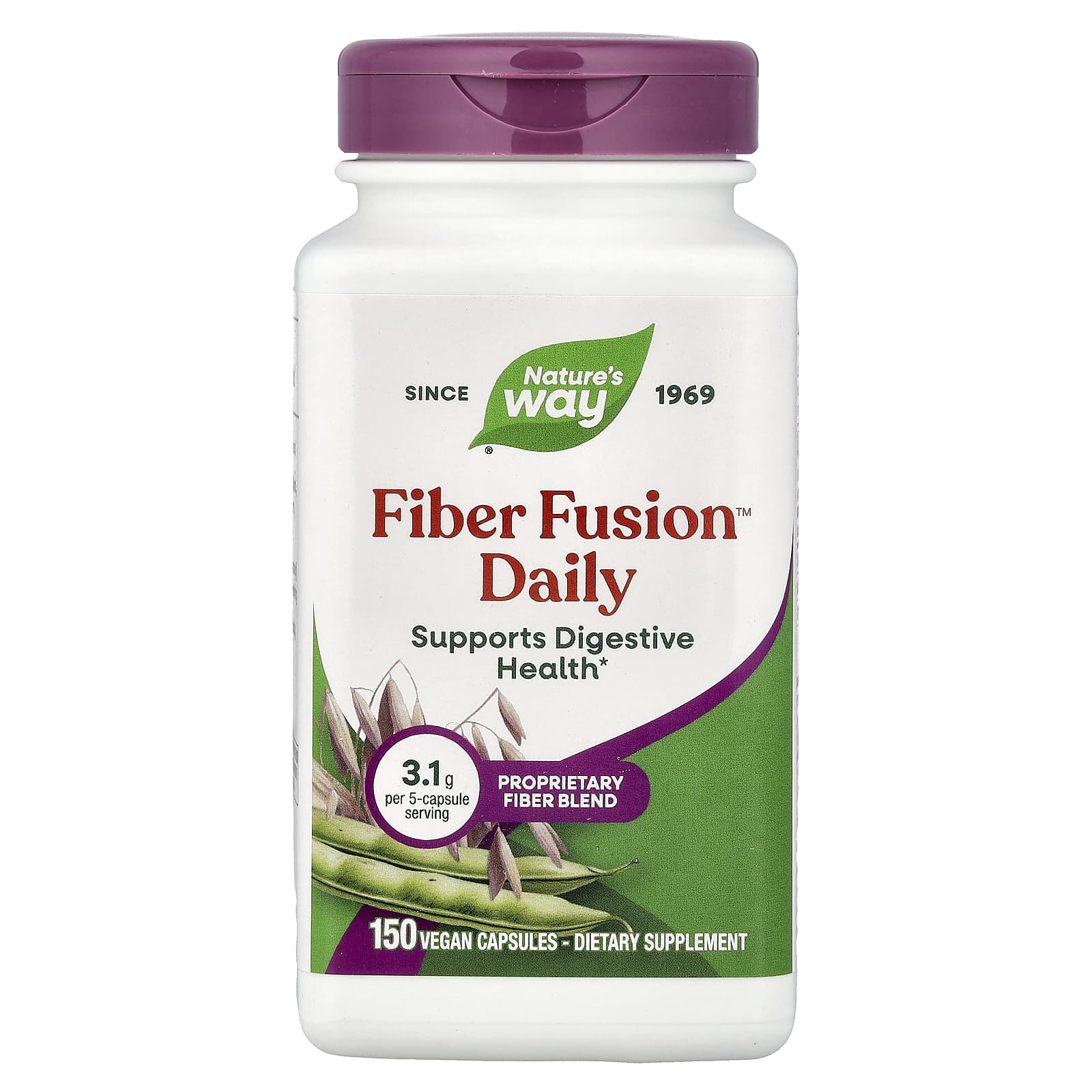 Клетчатка Nature's Way Fusion™ Daily, 150 растительных капсул