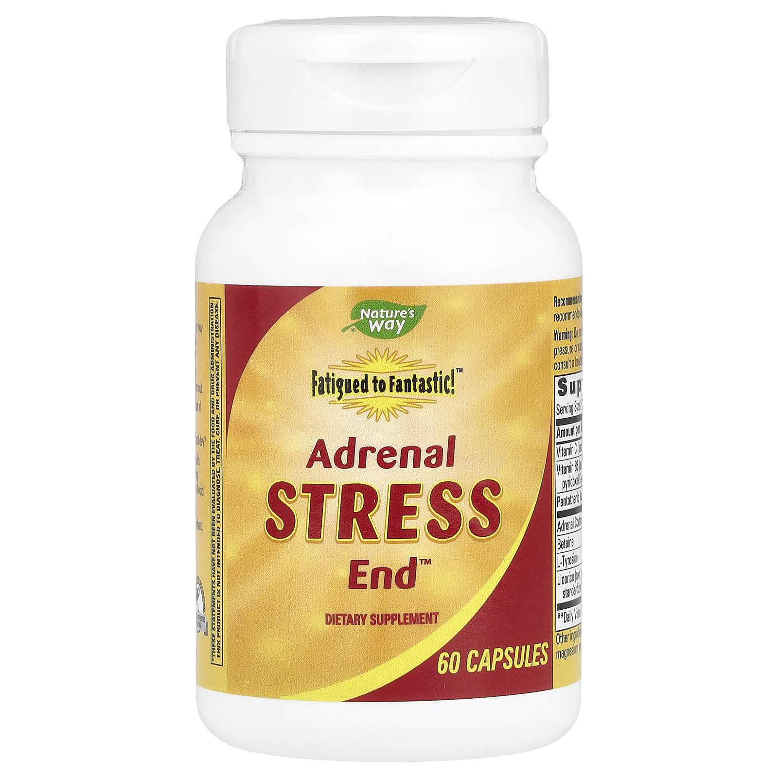 Комплекс для поддержки при стрессе/усталости Nature's Way Fatigued to Fantastic!™™, 60 капсул