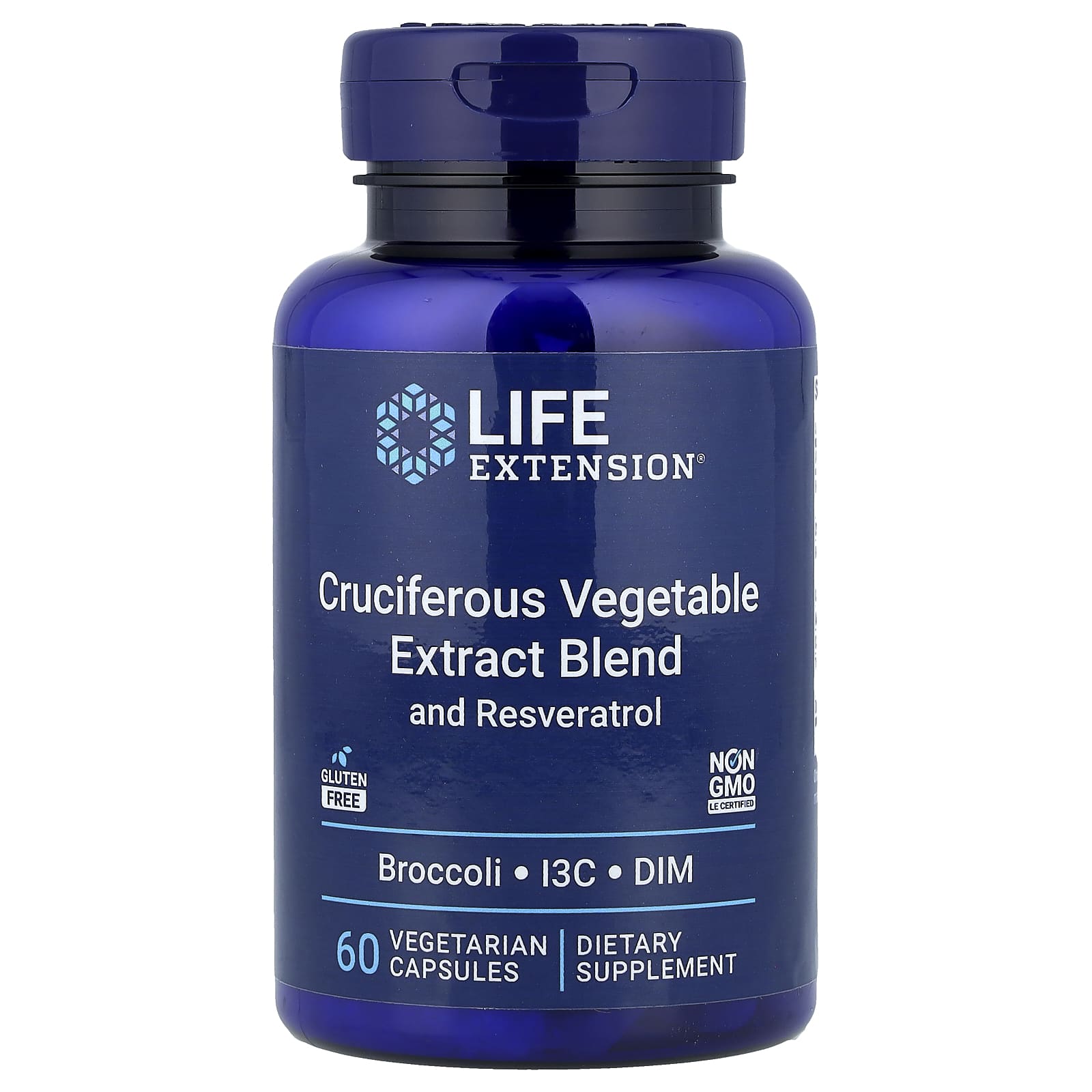 Ресвератрол Life Extension Cruciferous Vegetable Extract Blend, 60 растительных капсул