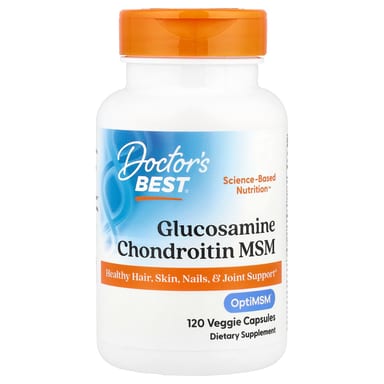 Хондроитин Doctor's Best Glucosamine MSM, 120 растительных капсул
