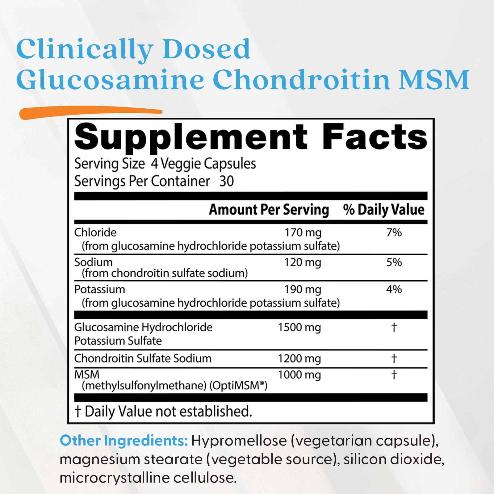 Хондроитин Doctor's Best Glucosamine MSM, 120 растительных капсул — фото 4