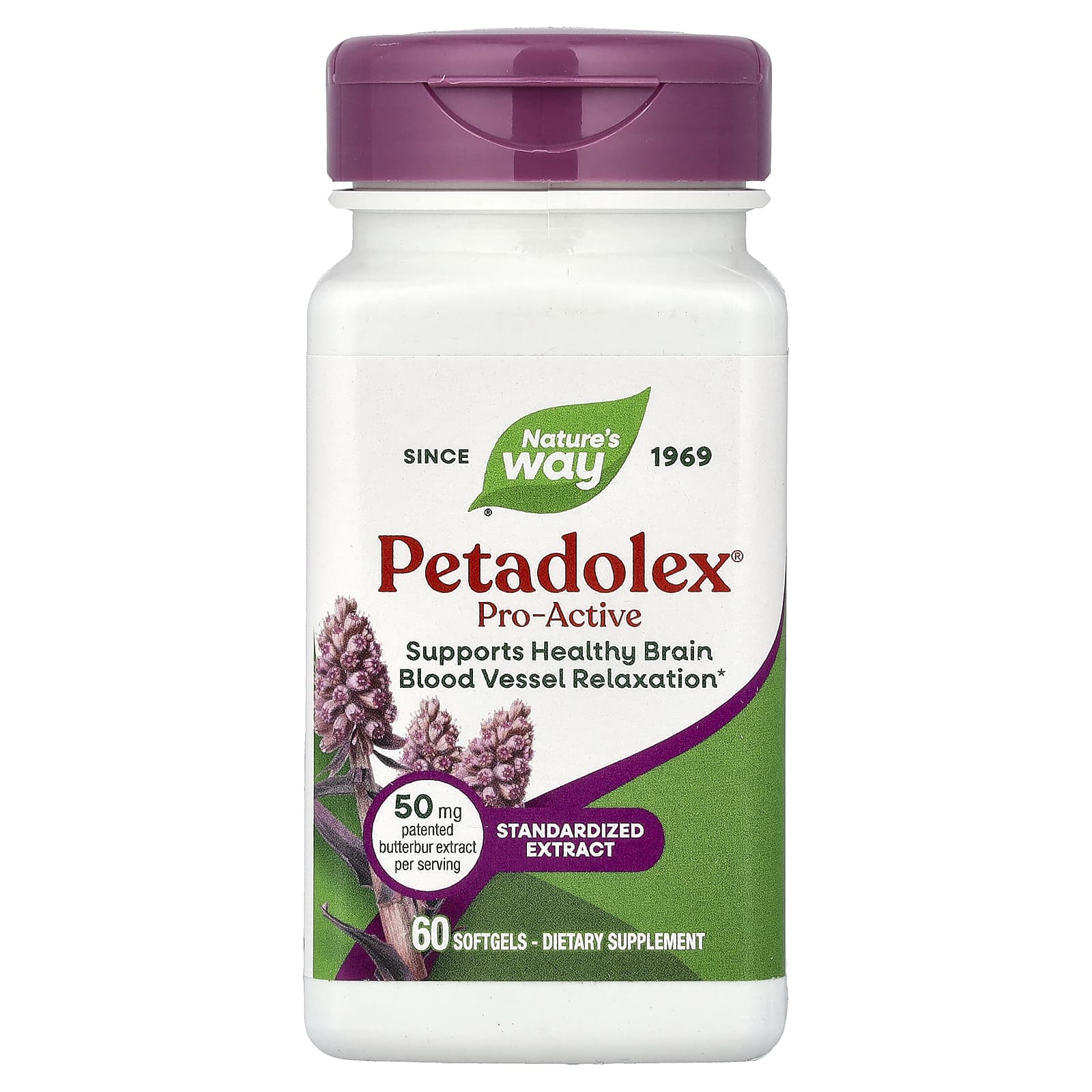 Комплекс Petadolex Pro-Active Nature's Way Petadolex® Pro-Active, 50 мг, 60 мягких капсул — фото 2