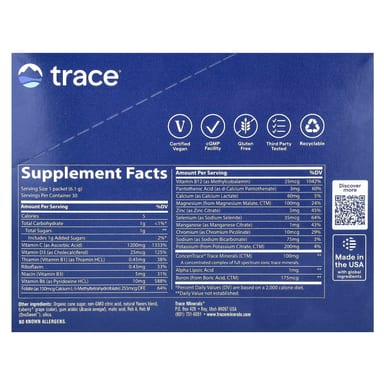 Стик Trace Power Pak, вкус Concord Grape, 6.1 г, 30 стиков