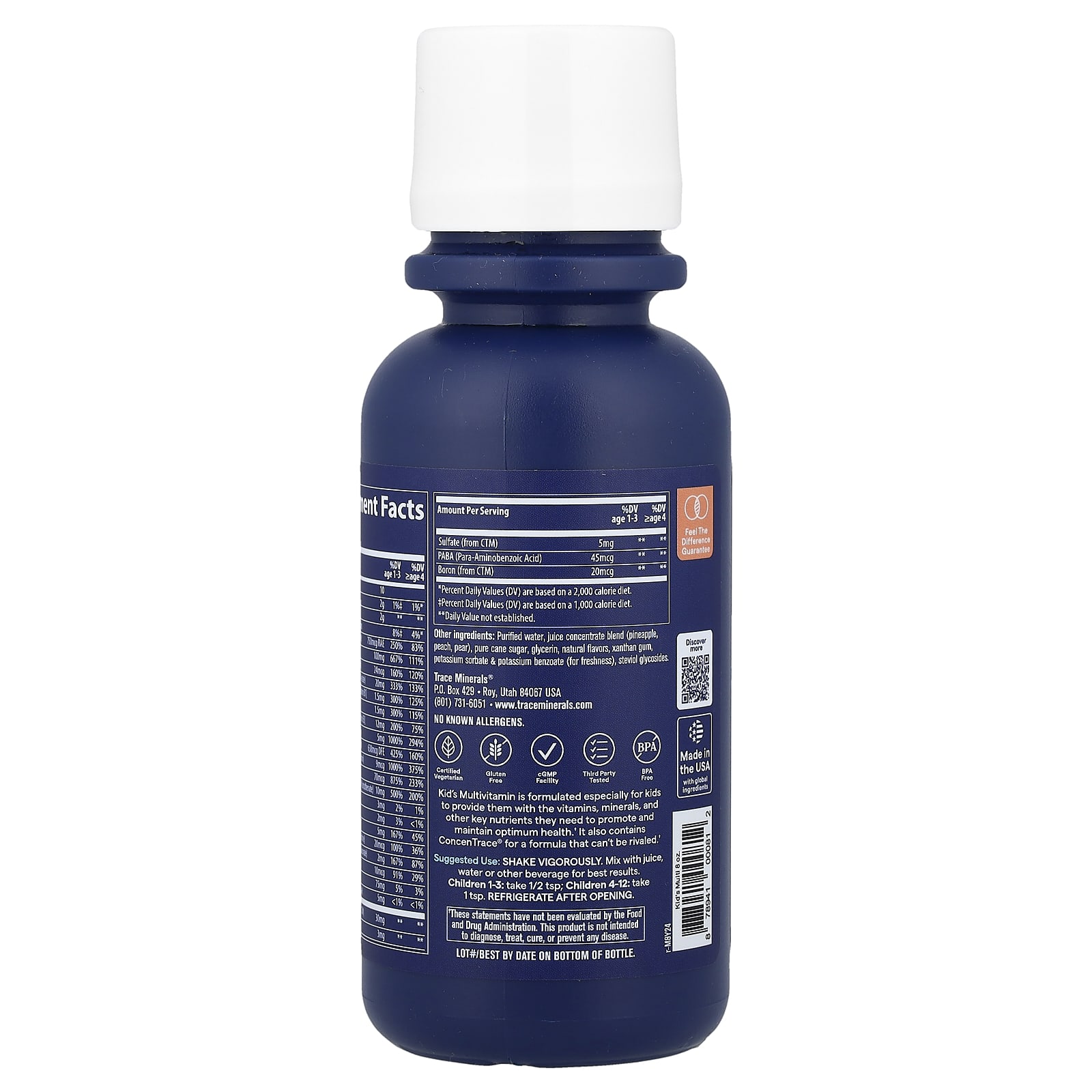Мультивитамины Trace Liquid Tropical Punch, 237 мл, жидкая форма — фото 2