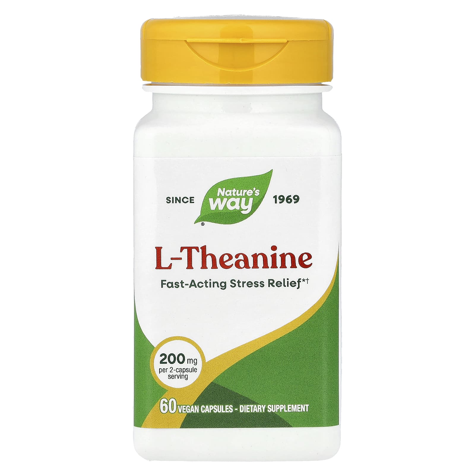 L-теанин Nature's Way L-Theanine, 100 мг, 60 растительных капсул