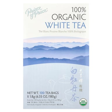 Чайные пакетики Prince of Peace 100% Organic White Tea 100, 180 г