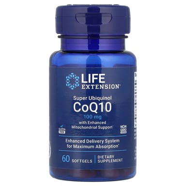 Убихинол Life Extension Super CoQ10 with Enhanced Mitochondrial Support, 100 мг, 60 мягких капсул