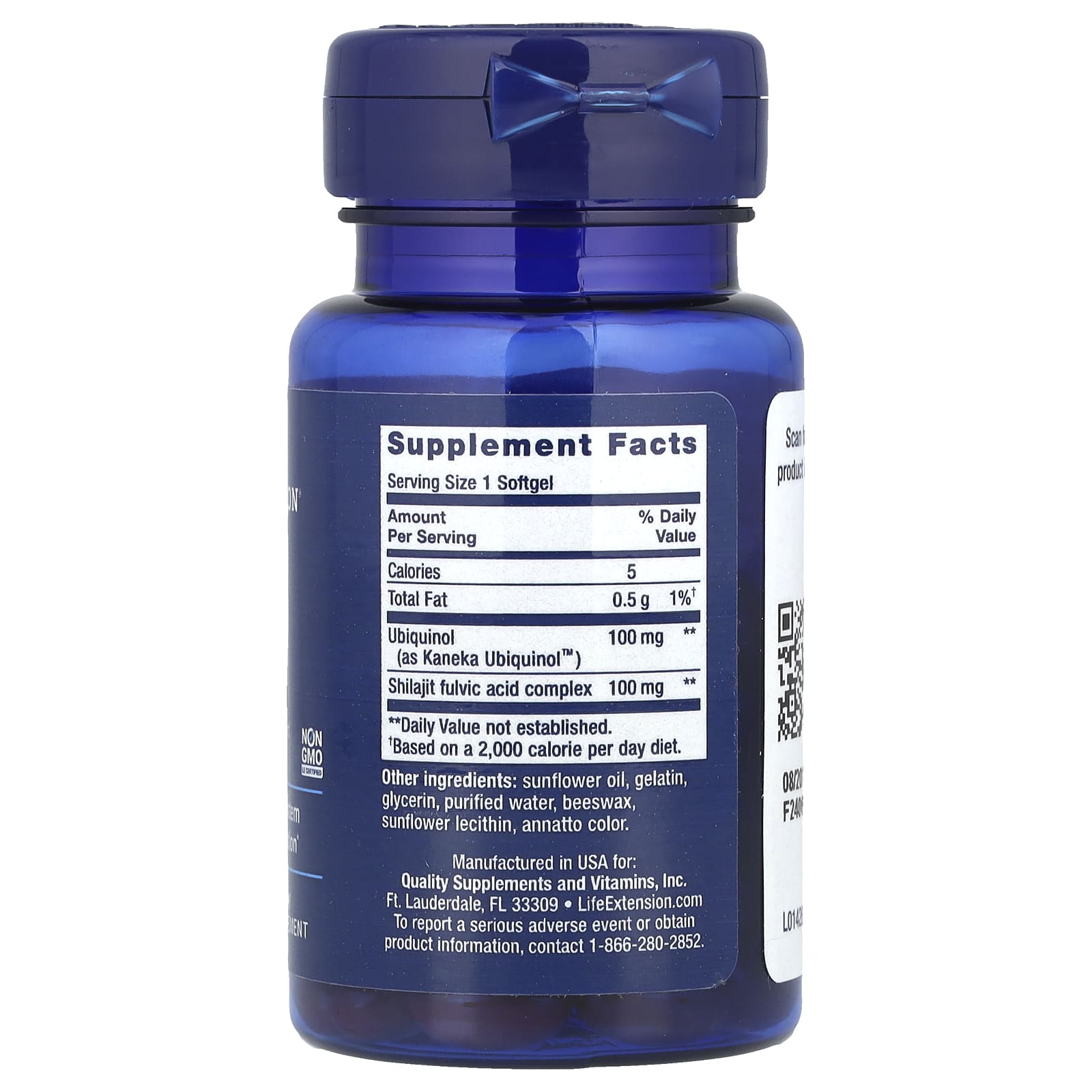 Убихинол Life Extension Super CoQ10 with Enhanced Mitochondrial Support, 100 мг, 60 мягких капсул — фото 2
