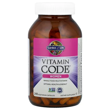 Фото товара: Мультивитамины Garden of Life Vitamin Code® Whole Food Women, 240 растительных капсул