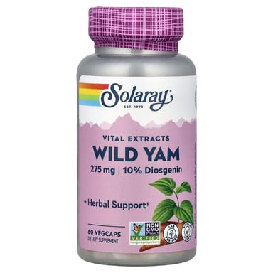 Дикий ямс Solaray Vital Extracts, 60 растительных капсул