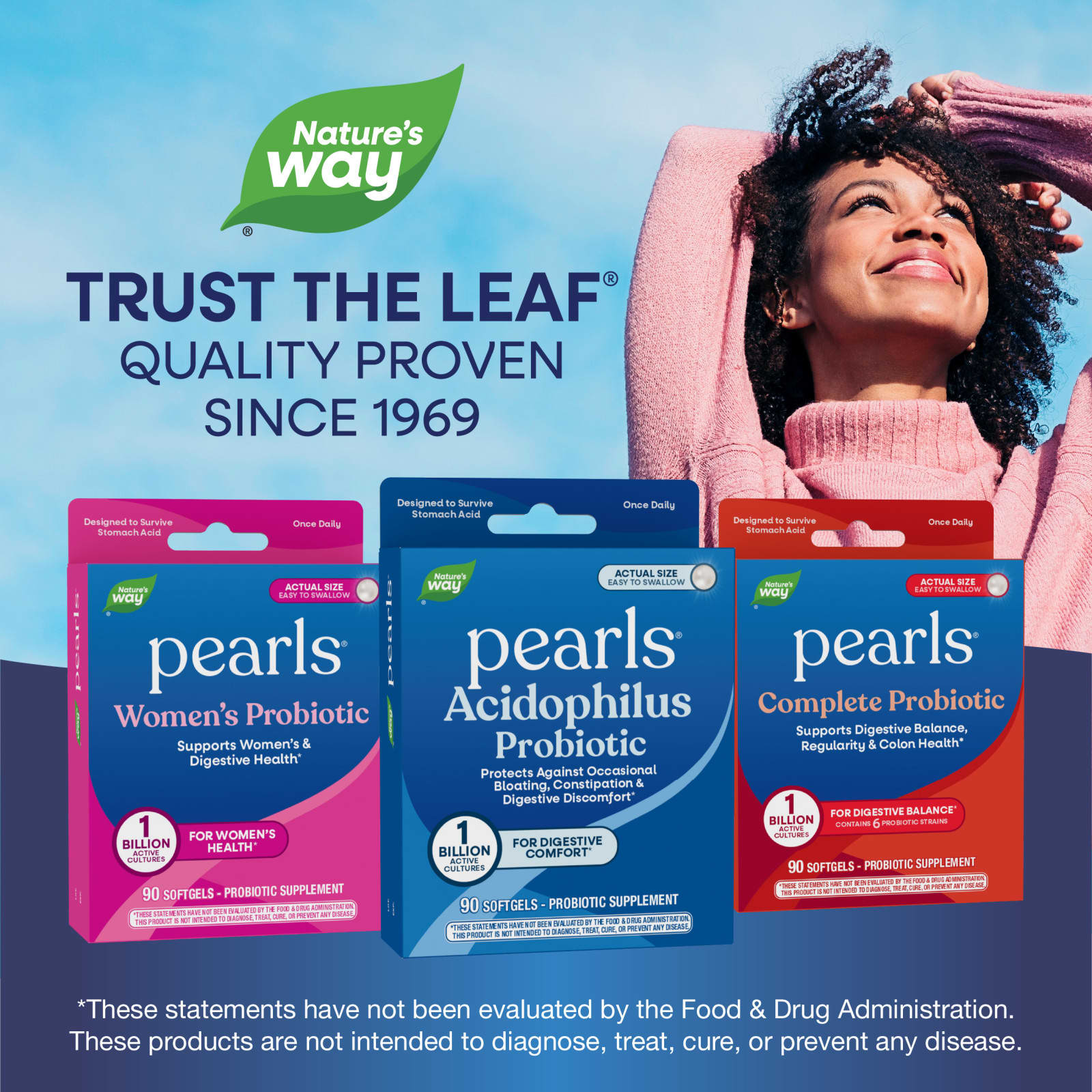 Пробиотик ацидофилус Nature's Way Pearls® Probiotic, 1 млрд КОЕ, 90 мягких капсул — фото 7