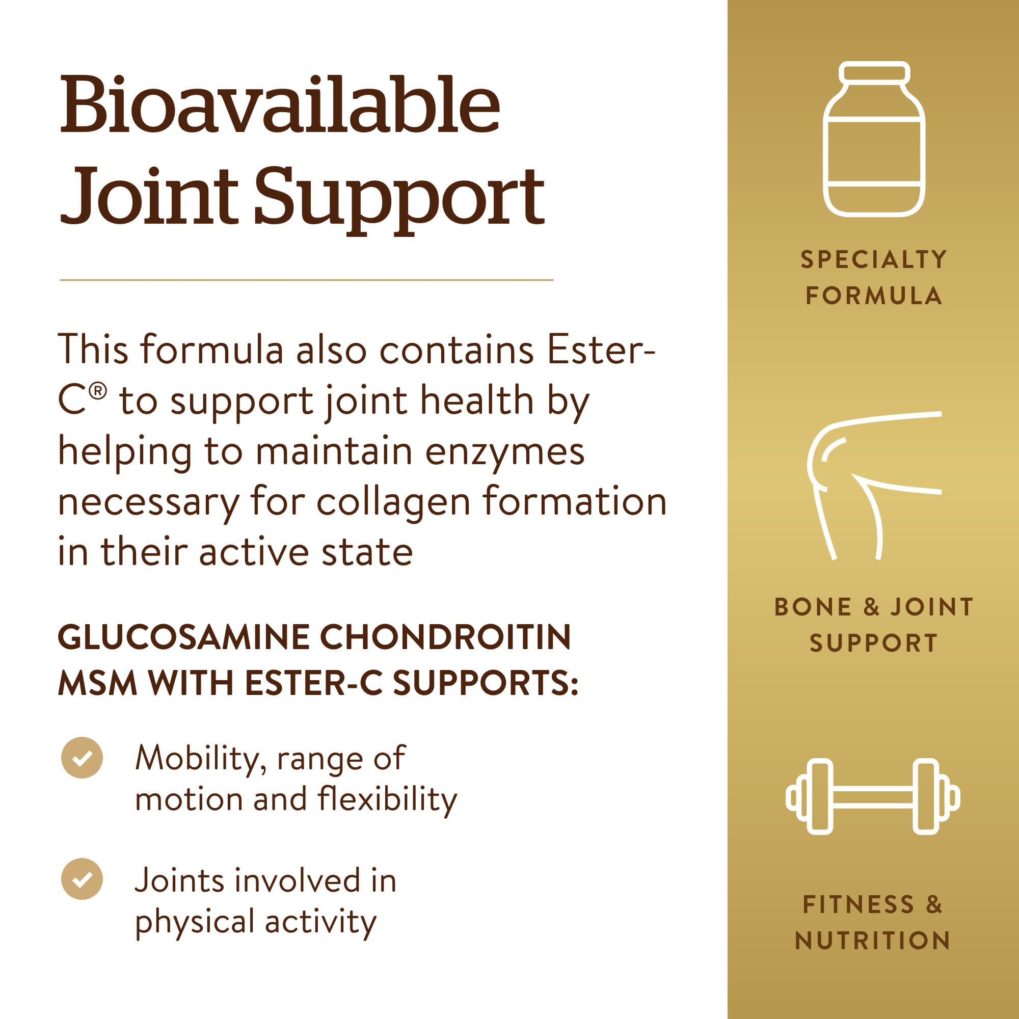 Хондроитин Solgar Glucosamine MSM with Ester-C®, 180 таблеток — фото 4