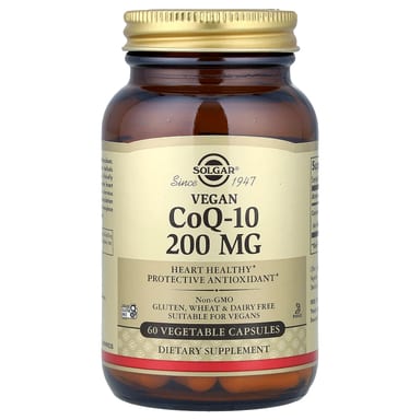 Коэнзим Q10 Solgar Vegan, 200 мг, 60 растительных капсул