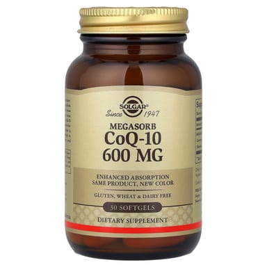 Коэнзим Q10 Solgar Megasorb, 600 мг, 30 мягких капсул