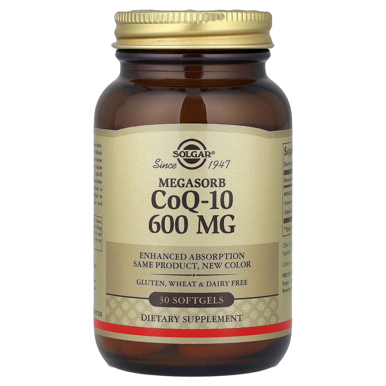 Коэнзим Q10 Solgar Megasorb, 600 мг, 30 мягких капсул