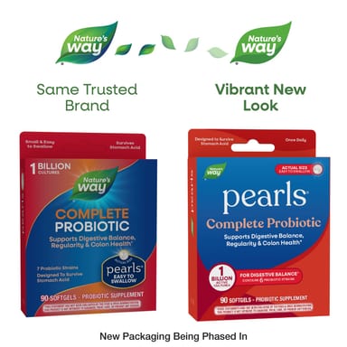 Пробиотик Nature's Way Pearls® Complete, 1 млрд КОЕ, 90 мягких капсул