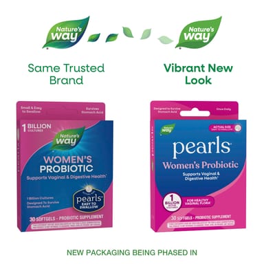 Пробиотик Nature's Way Pearls® Women's, 1 млрд КОЕ, 30 мягких капсул