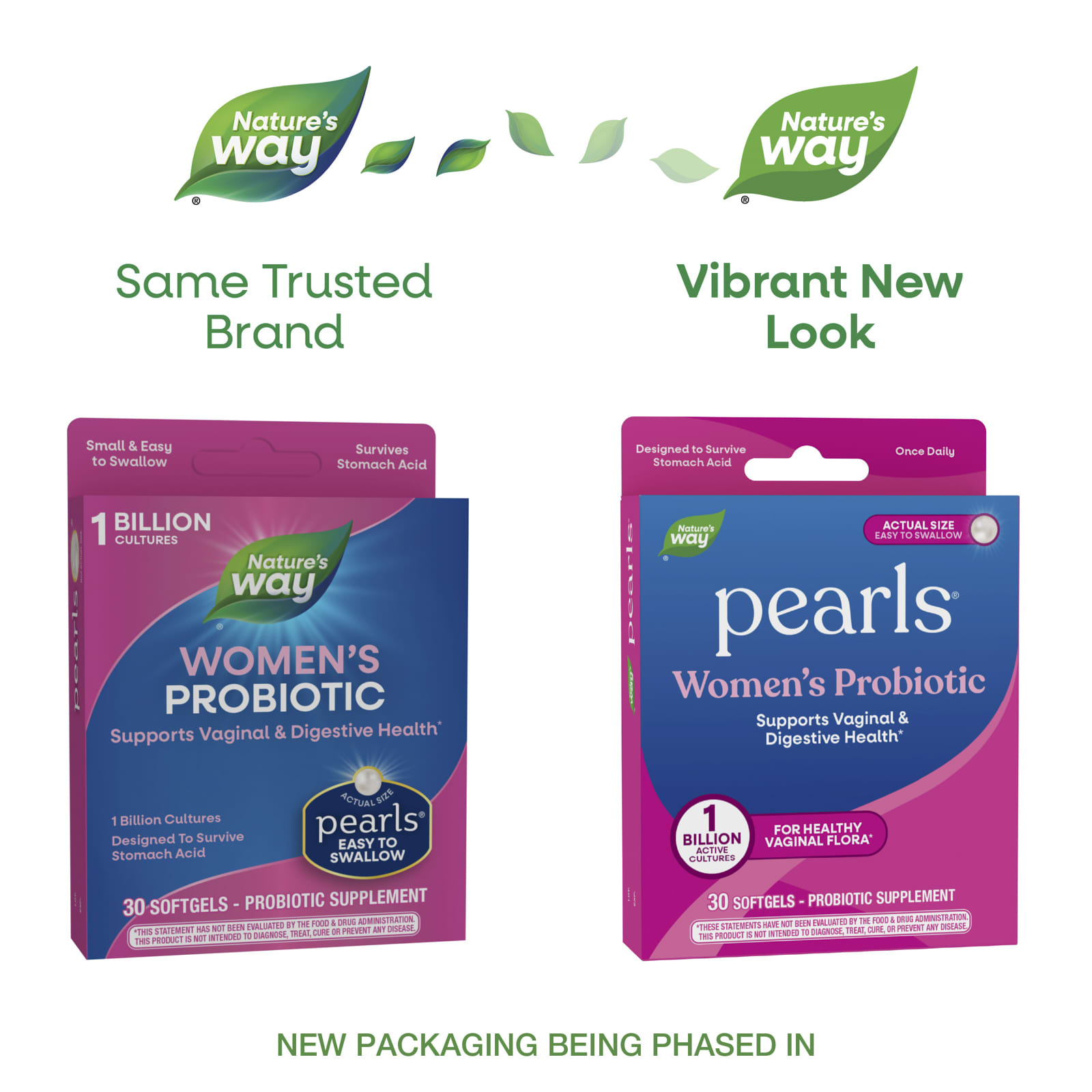 Пробиотик Nature's Way Pearls® Women's, 1 млрд КОЕ, 30 мягких капсул