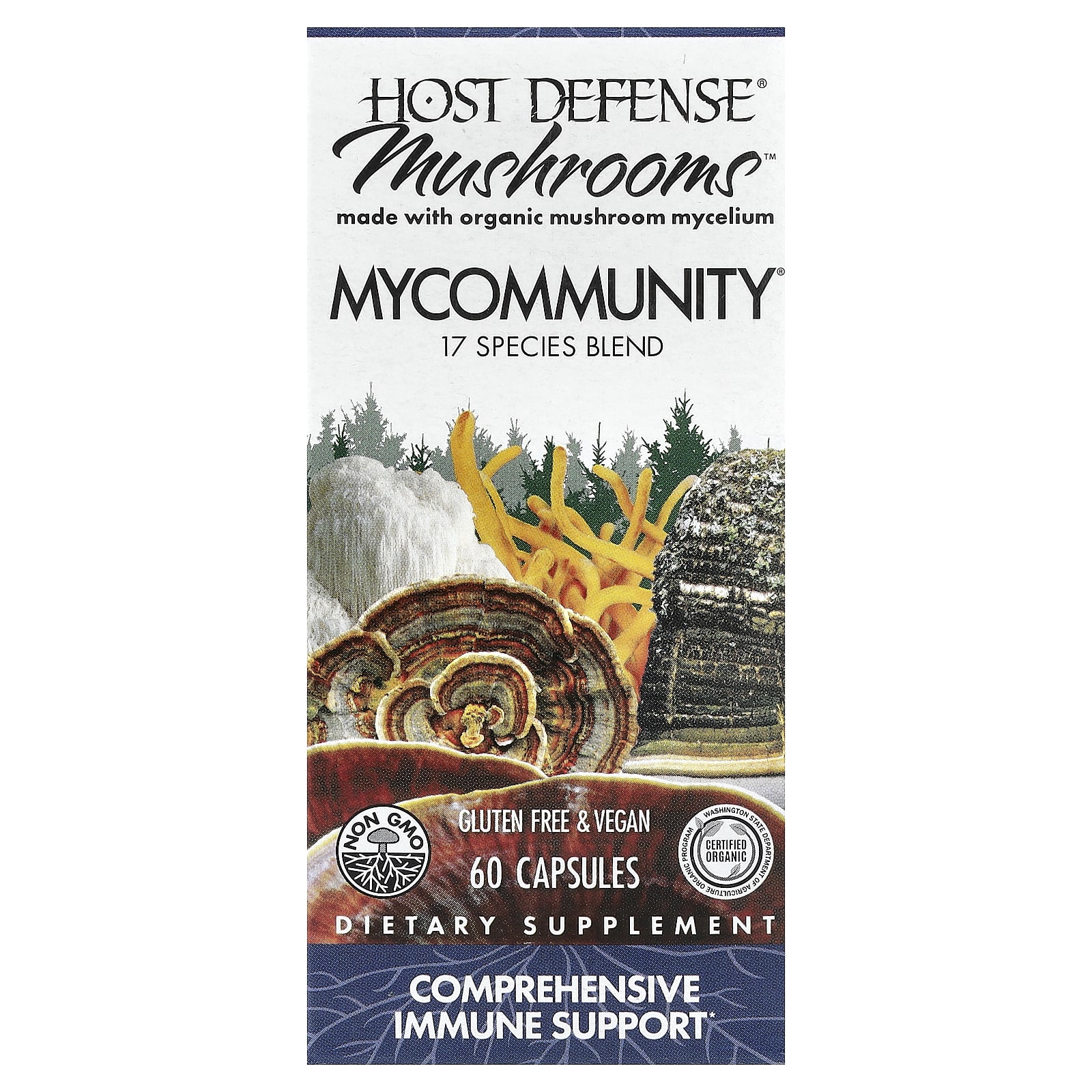 Грибной комплекс Host Defense™ MyCommunity®, 60 капсул — фото 2