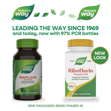 Витамин B2 Nature's Way Riboflavin, 400 мг, 30 таблеток