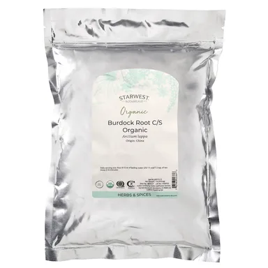 Фото товара: Корень лопуха Starwest Botanicals Organic C/S, 453.6 г