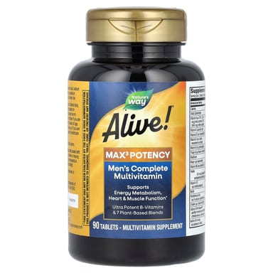 Мультивитамины Nature's Way Alive!® Max3 Potency Men's Complete, 90 таблеток