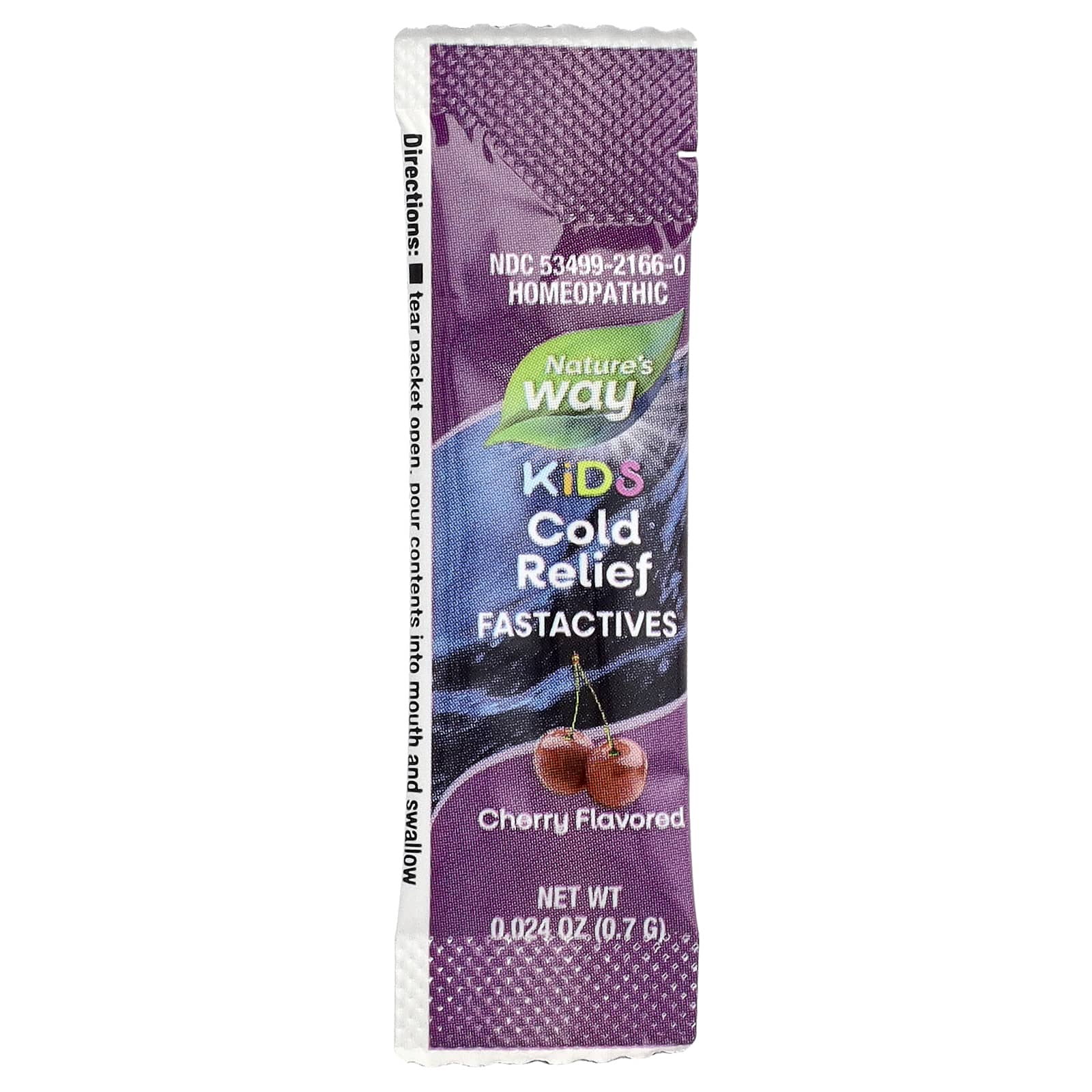 Детское пудра Nature's Way Umcka® Cold Relief FastActives® For 10 Packets, вкус Cherry, для детей от 6 лет, 0.7 г, саше — фото 2