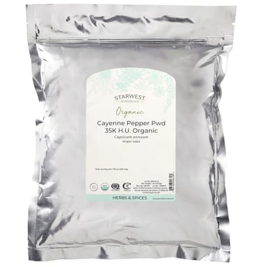 Кайенский перец Starwest Botanicals Organic Pepper Powder 35K H.U., 453.6 г, порошок