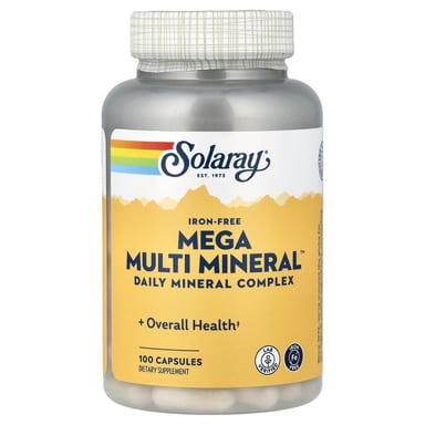 Минерал Solaray Mega Multi Iron Free, 100 капсул