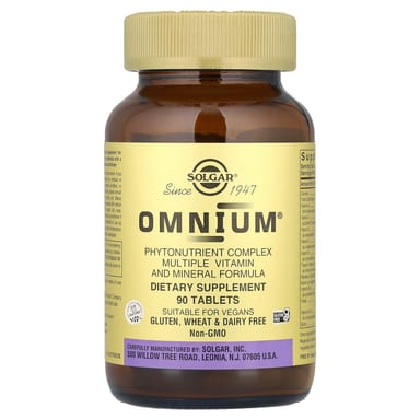Комплекс Solgar Omnium® Phytonutrient Multiple Vitamin and Mineral Formula, 90 таблеток