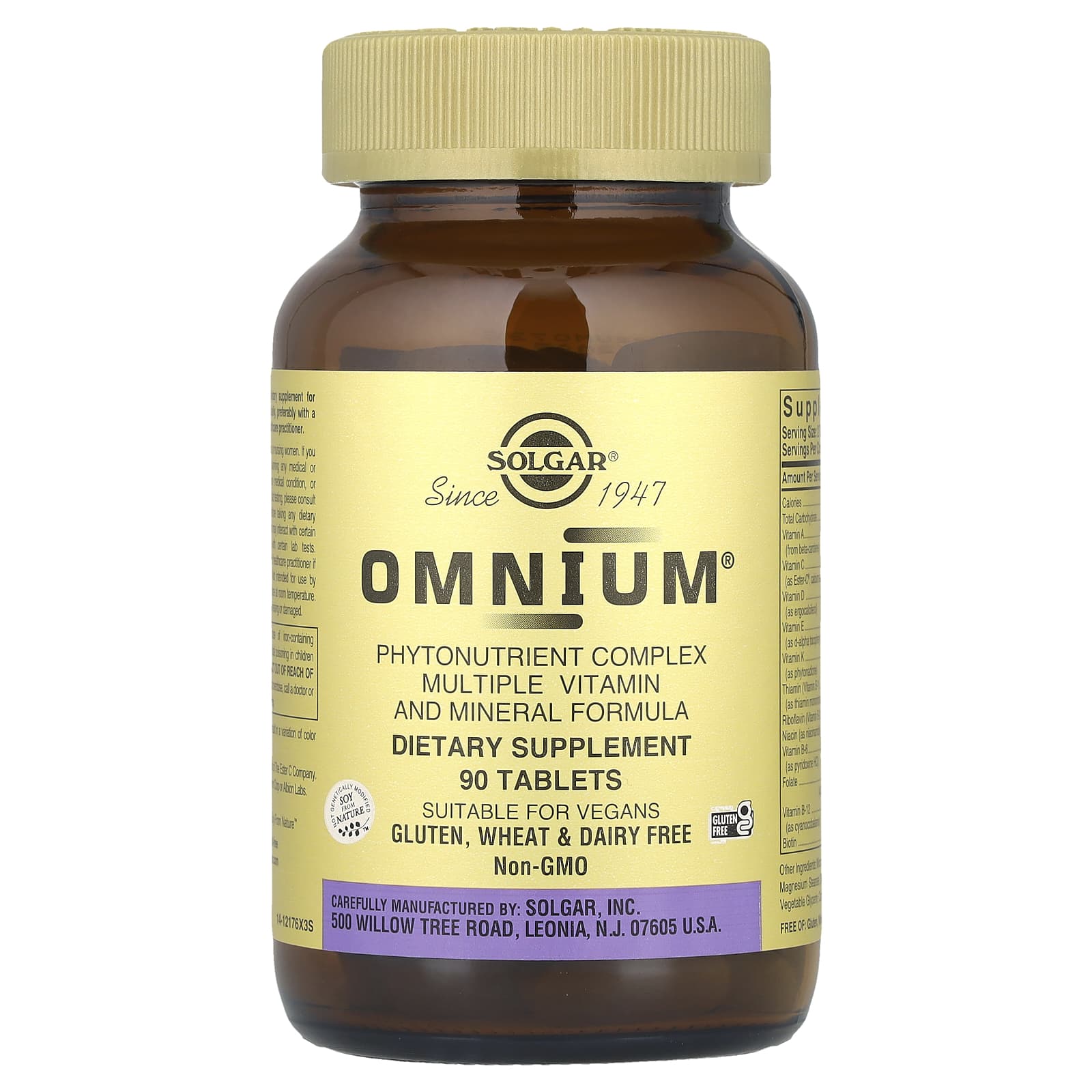 Комплекс Solgar Omnium® Phytonutrient Multiple Vitamin and Mineral Formula, 90 таблеток