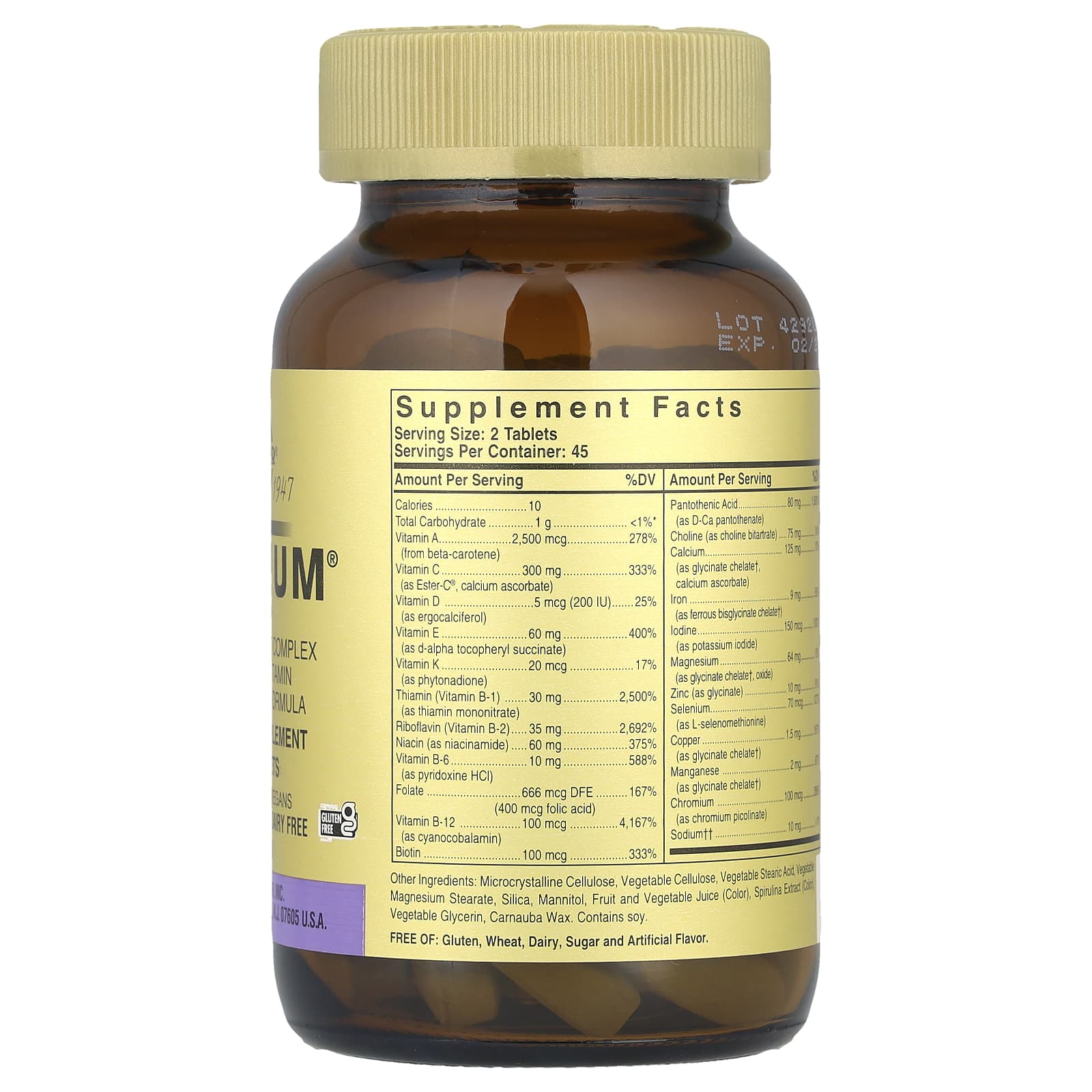 Комплекс Solgar Omnium® Phytonutrient Multiple Vitamin and Mineral Formula, 90 таблеток — фото 3