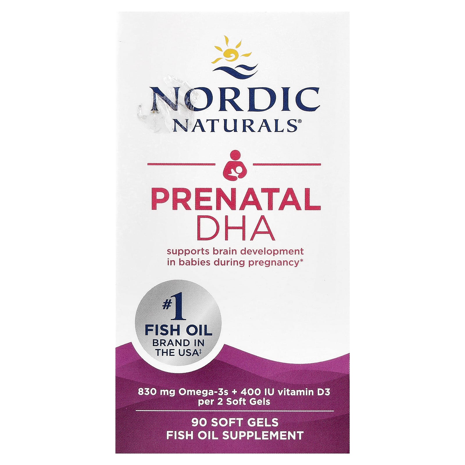 DHA для беременных Nordic Naturals, 90 мягких капсул — фото 2