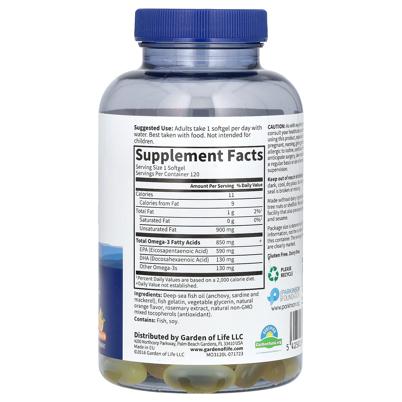 Рыбий жир Minami Nutrition Supercritical Omega-3, вкус Orange, 850 мг, 120 мягких капсул — фото 2