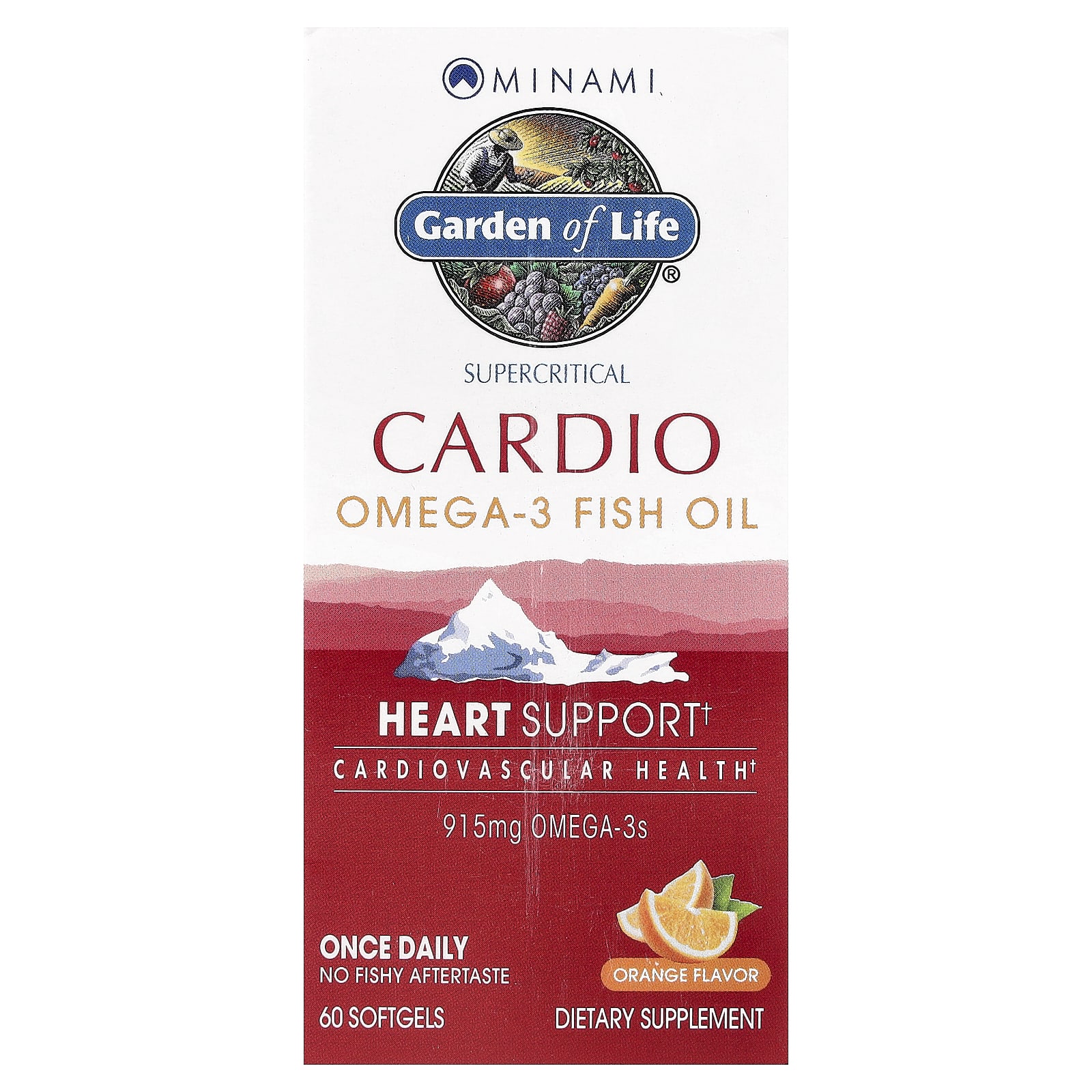 Рыбий жир Minami Nutrition Supercritical Cardio Omega-3, вкус Orange, 915 мг, 60 мягких капсул — фото 2