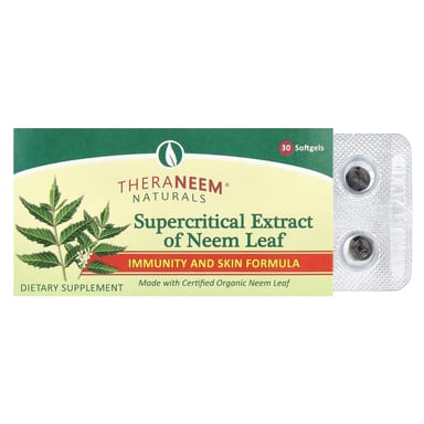 Листья нима Organix South TheraNeem® Naturals Supercritical Extract of, 8 мг, 30 мягких капсул