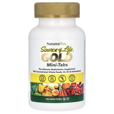 Мультивитамины NaturesPlus Source of Life® Gold The Ultimate Supplement, оттенок 180 Mini-Tabs