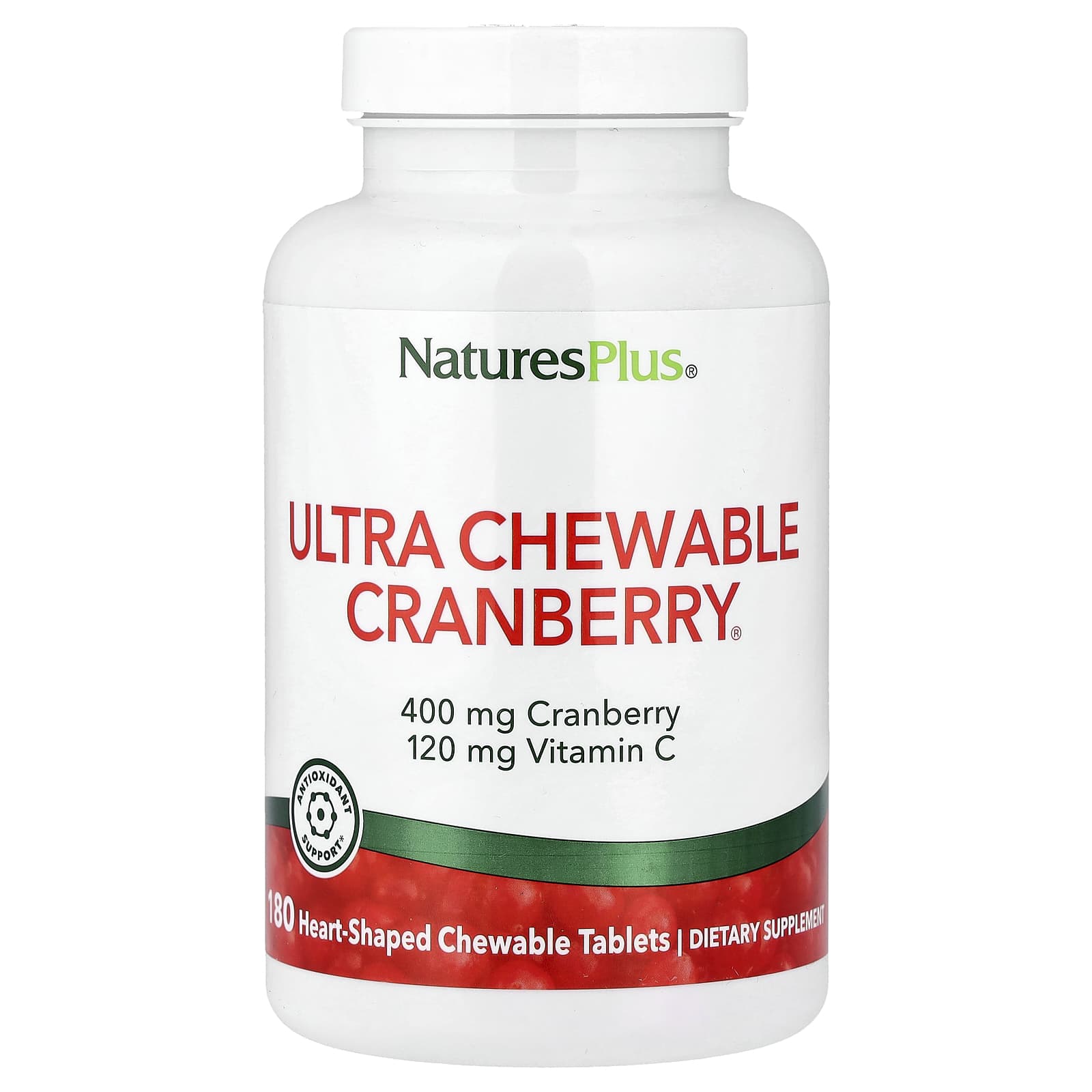 Клюква Ultra Chewable NaturesPlus®, 180 жевательных таблеток