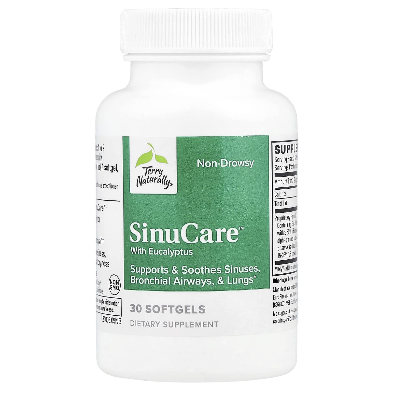 Эвкалипт Terry Naturally SinuCare™ , 30 мягких капсул