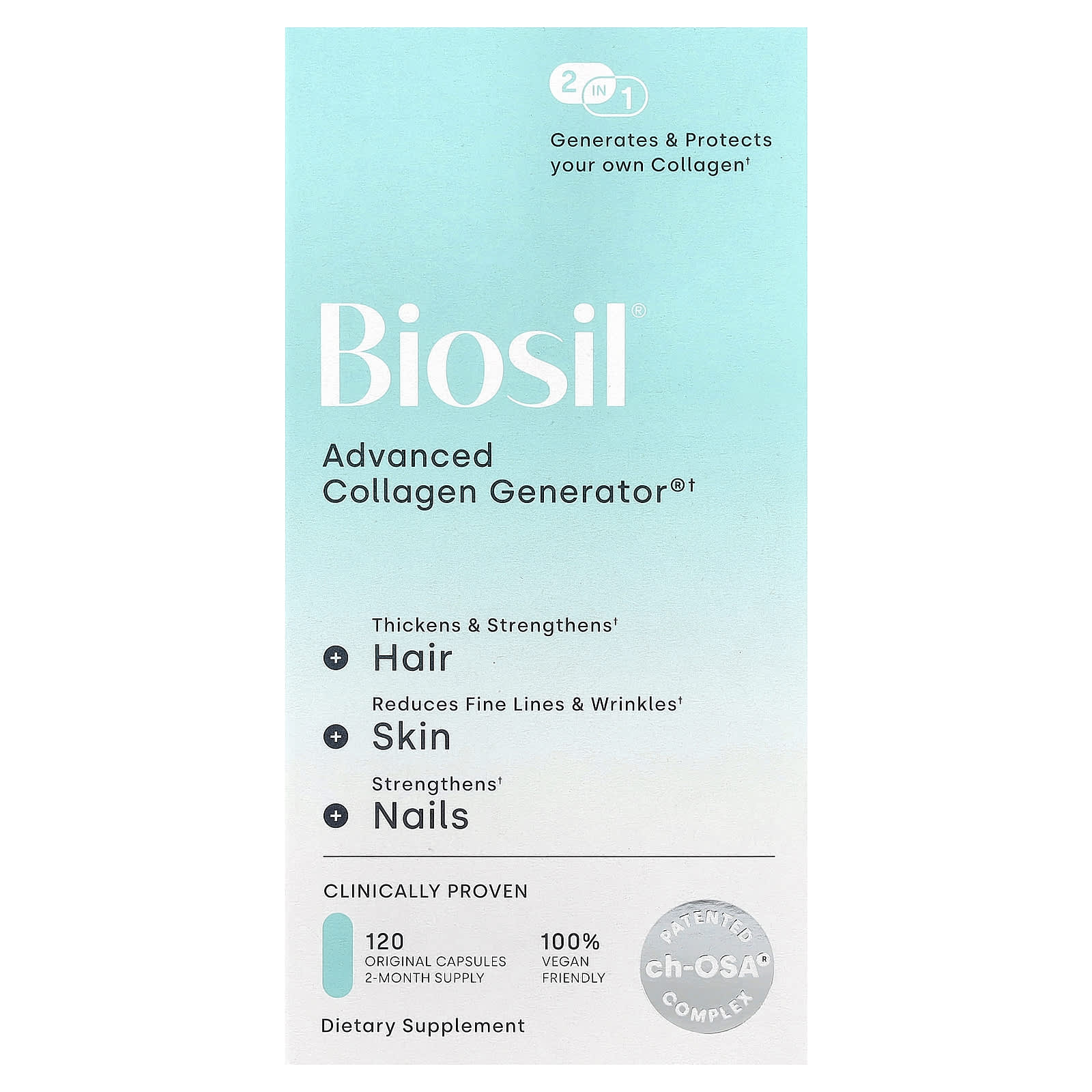 Коллагеновый комплекс Biosil Advanced®, 120 капсул — фото 2