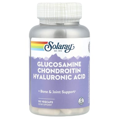 Гиалуроновая кислота Solaray Glucosamine Chondroitin, 90 растительных капсул
