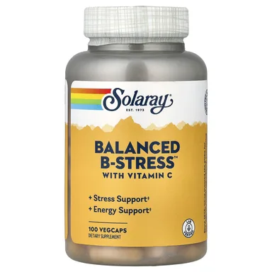 Фото товара: Витамин C Solaray Balanced B-Stress™ , 100 растительных капсул