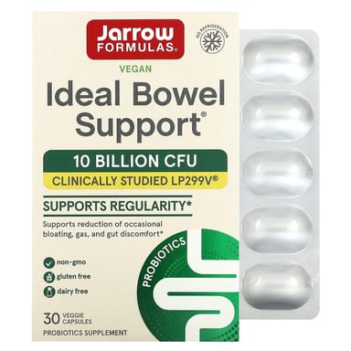 Пробиотический комплекс Vegan Ideal Bowel Jarrow Formulas, 10 млрд КОЕ, 30 растительных капсул
