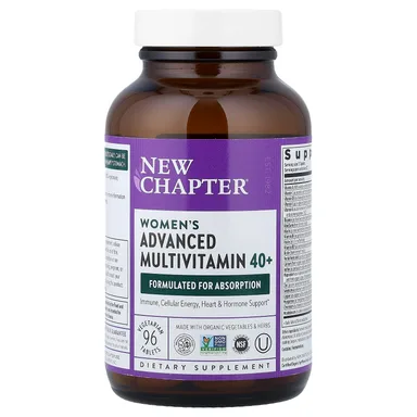 Фото товара: Женские мультивитамины New Chapter Women's Advanced 40+, 96 растительных таблеток