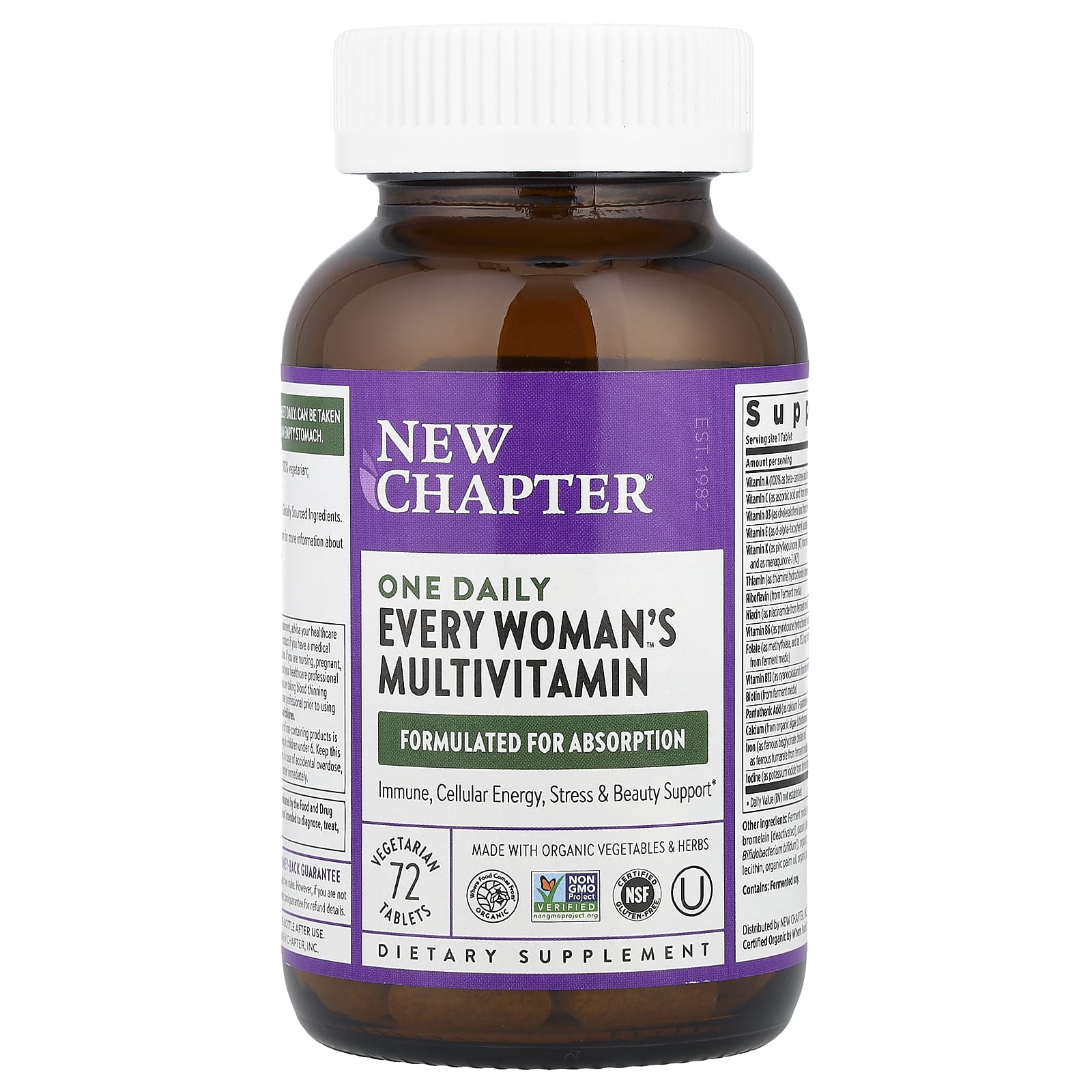Мультивитамины New Chapter One Daily Every Woman's™, 72 растительных таблеток