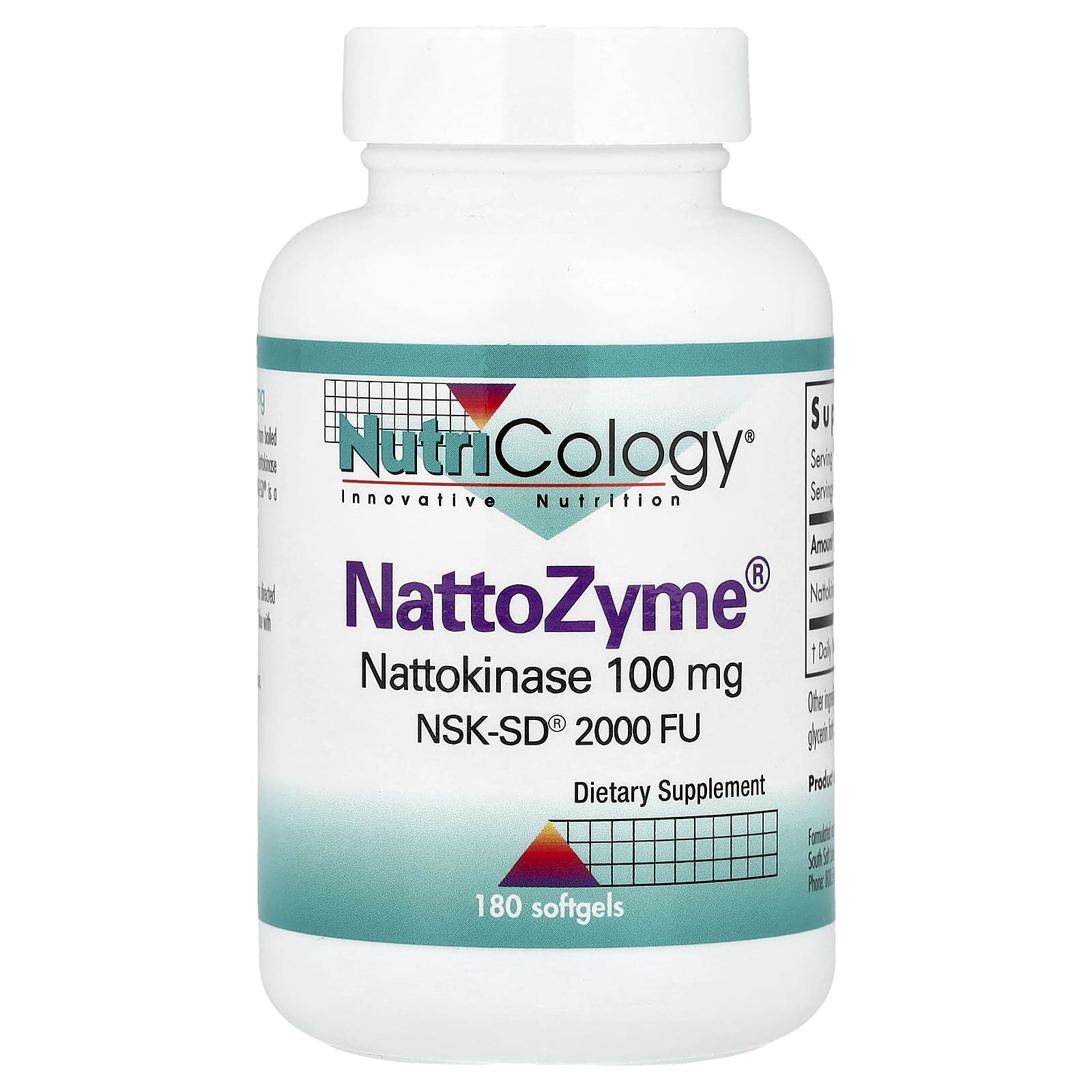 Ферментный комплекс NattoZyme Nutricology®, 100 мг, 180 мягких капсул