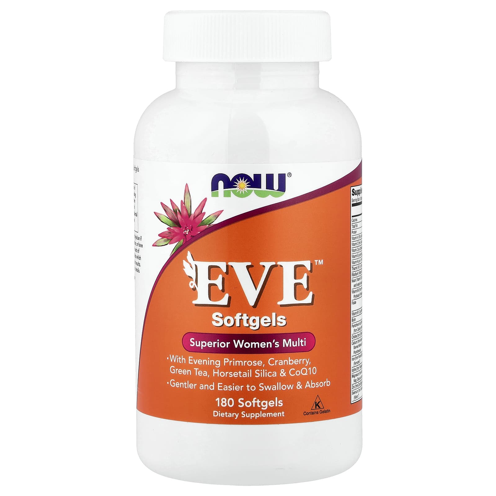 Женские мультивитамины NOW Foods EVE™, 180 мягких капсул